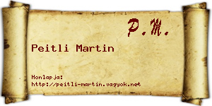 Peitli Martin névjegykártya